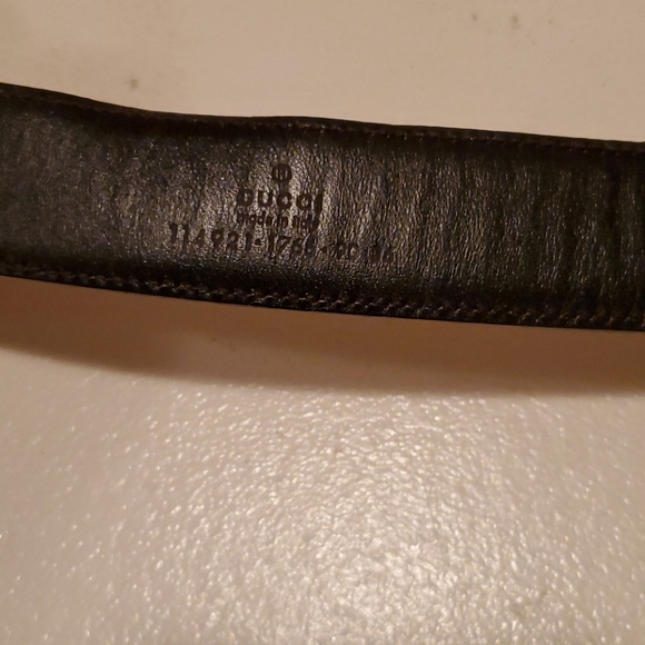 Gucci Interlocking Leather & Canvas Belt 🎊 Host Pick - Picture 8 of 11